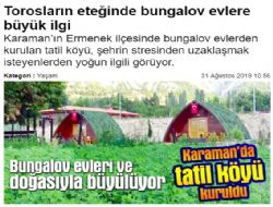 Zeyve Lavanta Tatil Köyü açıldı..